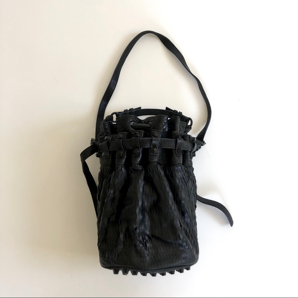Alexander Wang Diego Bucket Bag in Black Leather